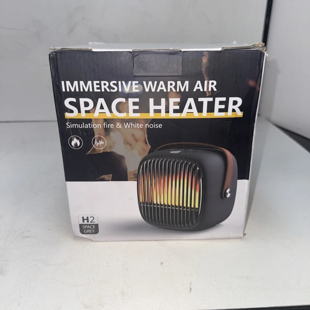 COUNTRY-GLOW Immersive Warm Air 800W SPACE HEATER‎ Simulated Fire & White Noise